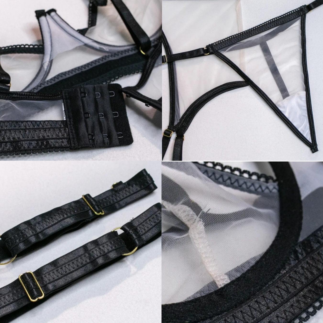 CONJUNTO LENCERIA CONTORNO NEGRO