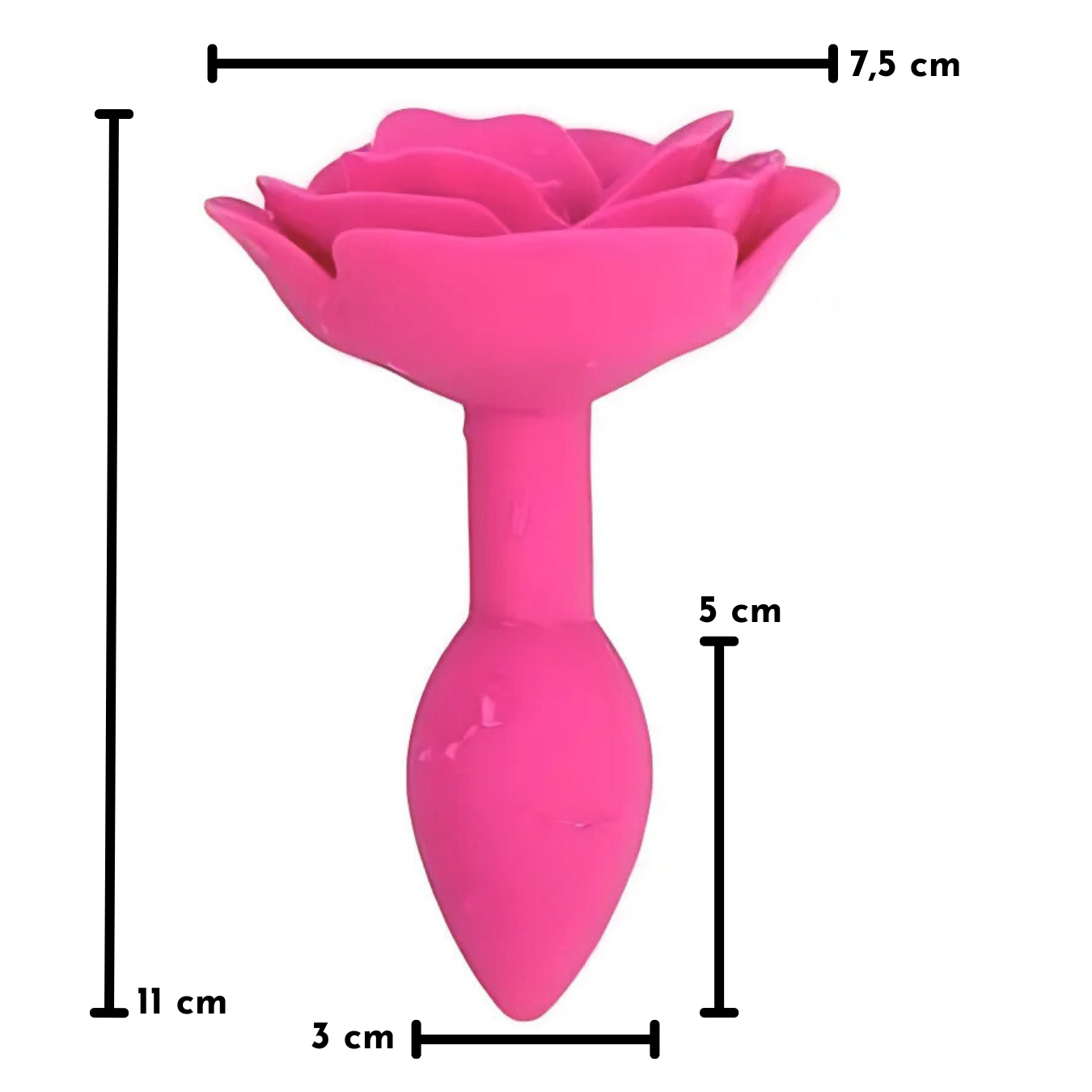 PLUG ANAL DE SILICONA FLOR ROSA