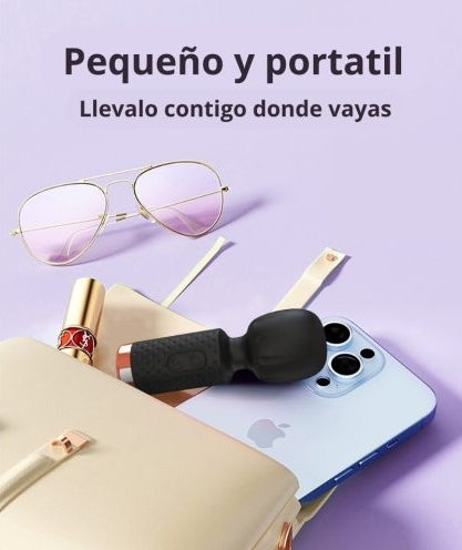 VIBRADOR MICROFONO RECARGABLE ROSA Y NEGRO