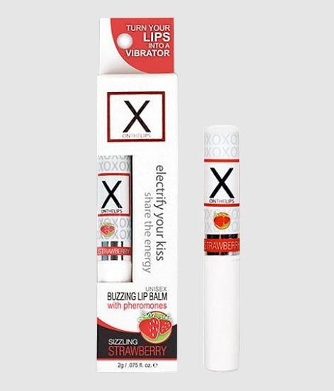 LABIAL CON FEROMONAS X ON THE LIPS SABOR FRUTILLA EFECTO VIBRACION