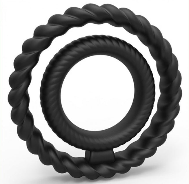 ANILLO ERECTOR DOBLE COOK RING STAY HARD NEGRO