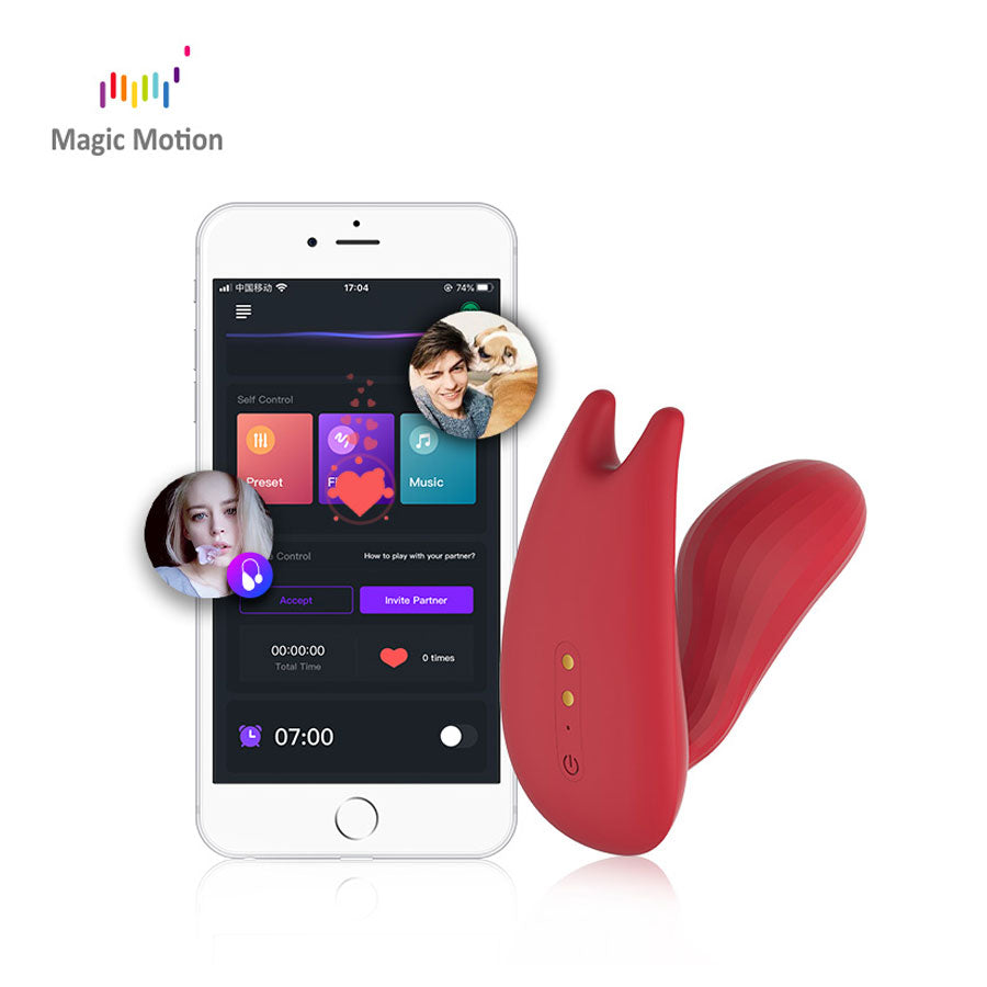 VIBRADOR DUAL CON CONTROL POR APP MAGIC UMI