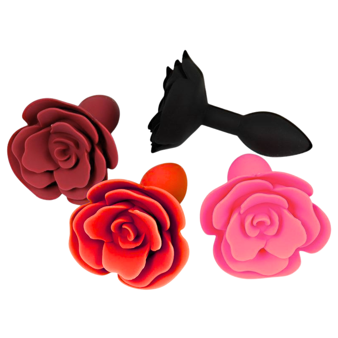 PLUG ANAL DE SILICONA FLOR ROSA