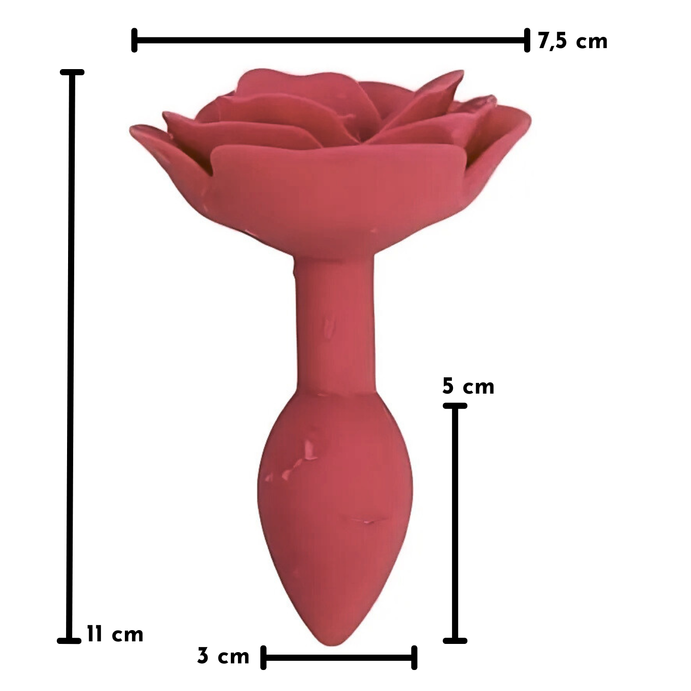 PLUG ANAL DE SILICONA FLOR ROSA