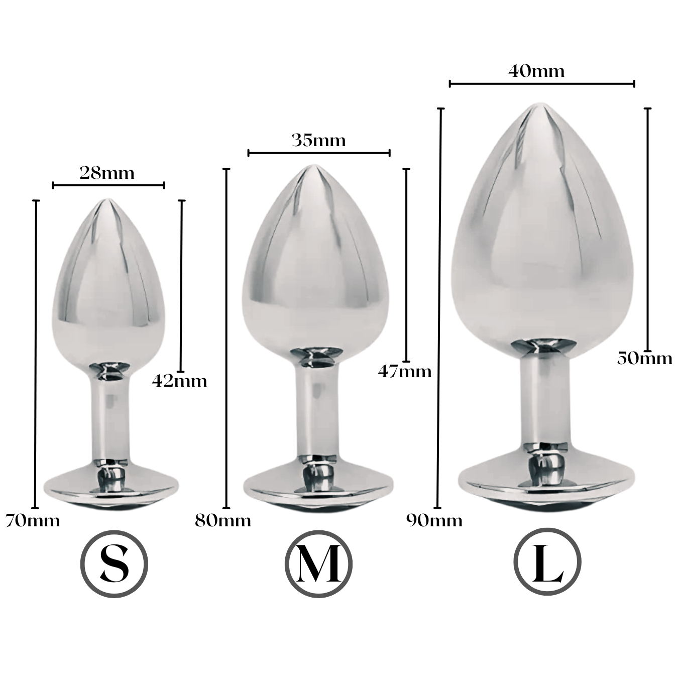 PLUG ANAL METAL JOYA COLORES TALLA S