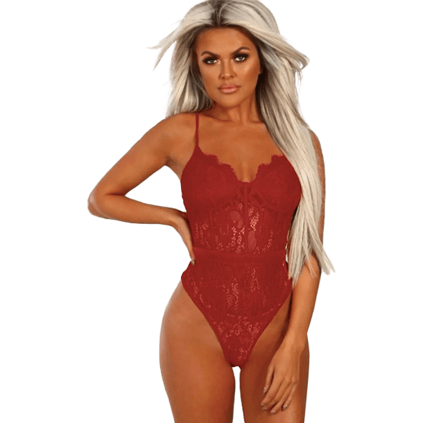 BODY ESCARLATA ENCAJE ROJO TALLA M-L
