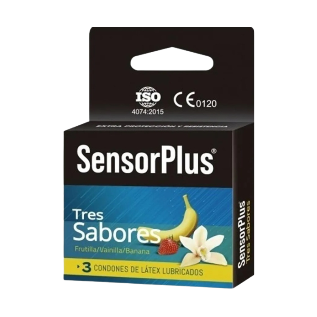 CAJA CONDONES SENSOR PLUS 3 UNIDADES (VARIEDADES)