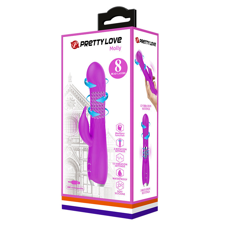 ROTADOR Y VIBRADOR RECARGABLE MOLLY