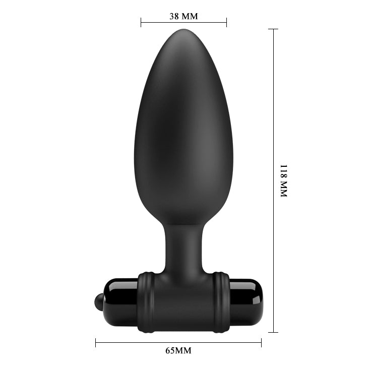 PLUG ANAL VIBRADOR MEDIANO CON BASE