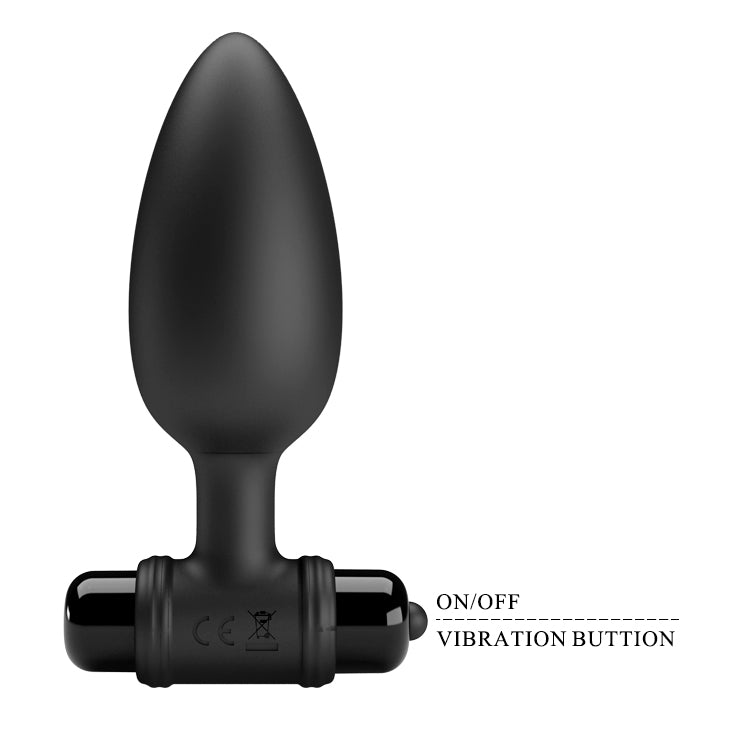 PLUG ANAL VIBRADOR MEDIANO CON BASE