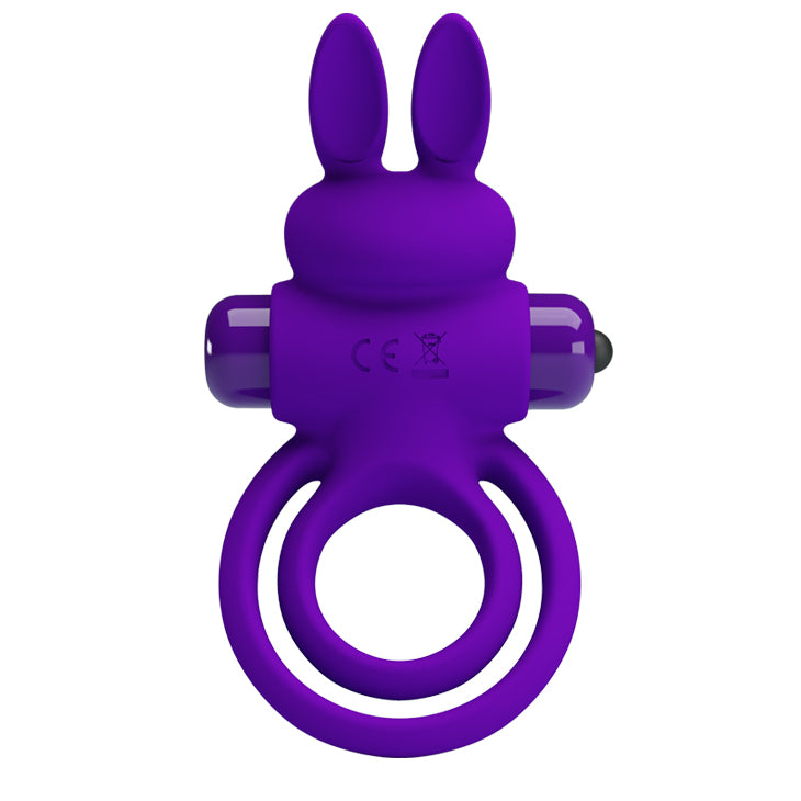 ANILLO VIBRADOR DOBLE CONEJO MORADO