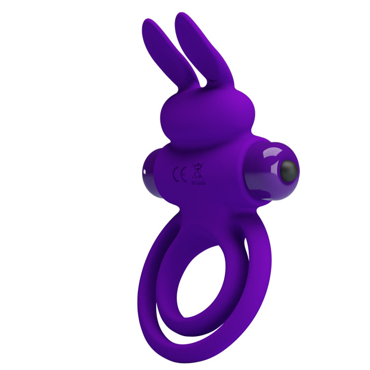 ANILLO VIBRADOR DOBLE CONEJO MORADO