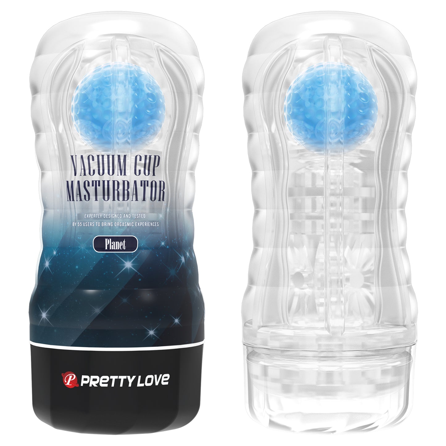 MASTURBADOR MASCULINO VACUUM CUP CON ESFERA AZUL
