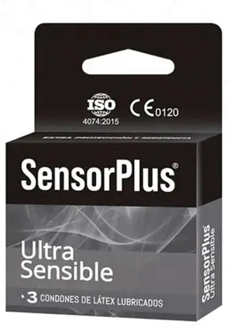 CAJA CONDONES SENSOR PLUS 3 UNIDADES (VARIEDADES)