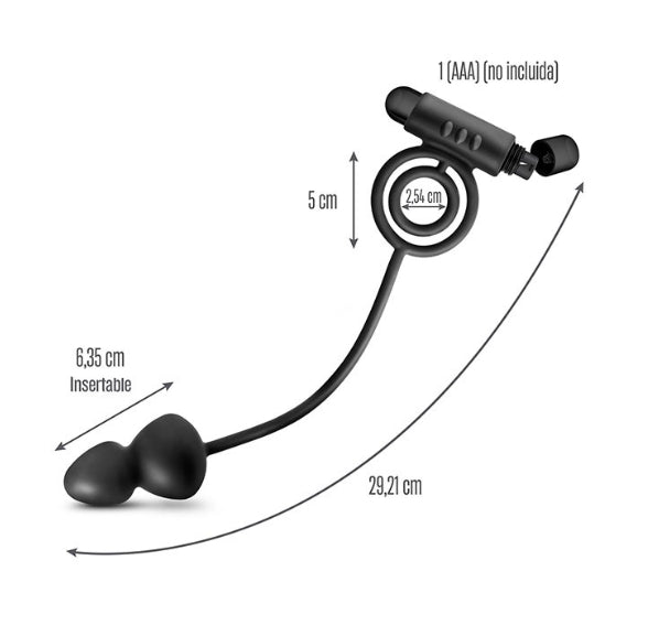 ANILLO VIBRADOR CON PLUG ANAL PLATINUM