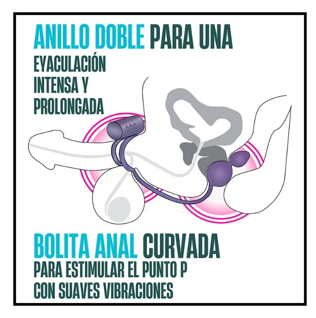 ANILLO VIBRADOR CON PLUG ANAL PLATINUM