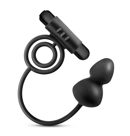 ANILLO VIBRADOR CON PLUG ANAL PLATINUM