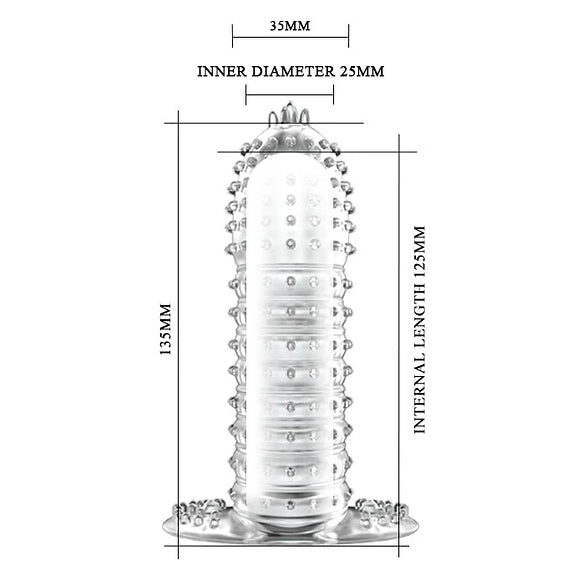FUNDA TRANSPARENTE TEXTURADA PARA PENE