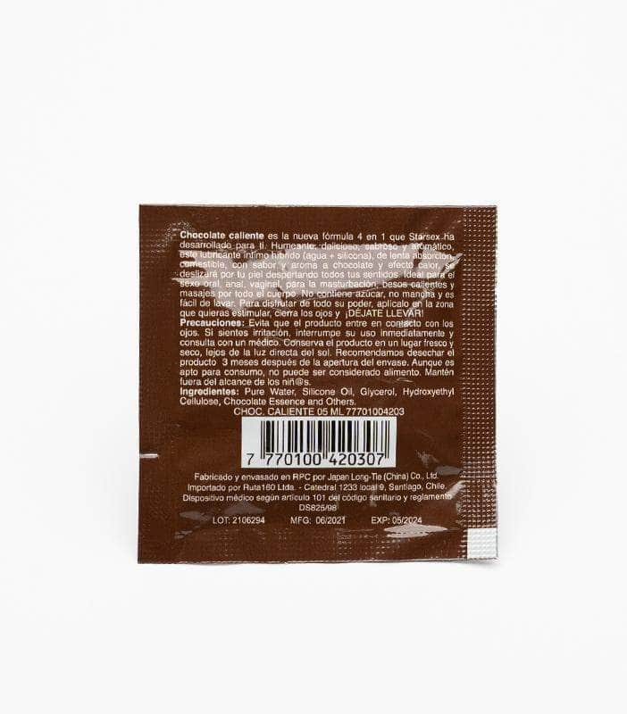 SACHET LUBRICANTE CHOCOLATE CALIENTE 5ML